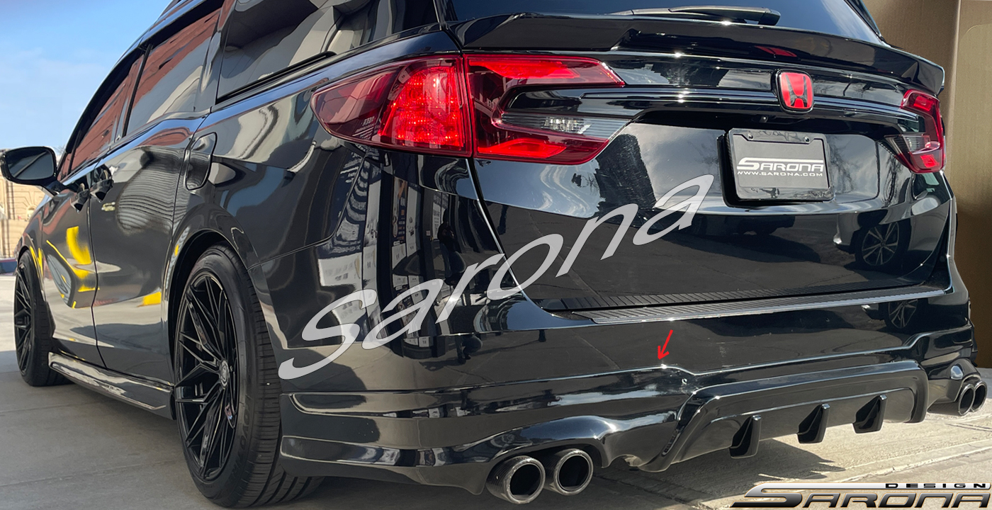 Custom Honda Odyssey  Mini Van Rear Lip/Diffuser (2018 - 2023) - $890.00 (Part #HD-013-RA)